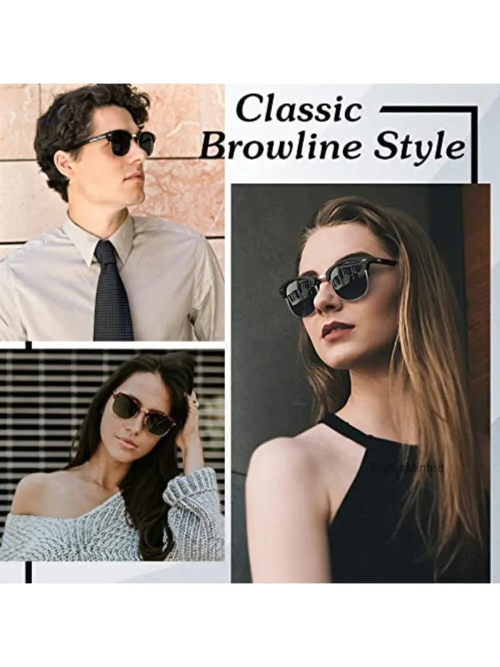 Unisex Semi Rimless Retro Shades UV400 Protection